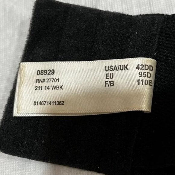 Sweet Nothings Black Strapless Underwire Full Coverage Bra Women’s 42DD - Picture 4 of 9